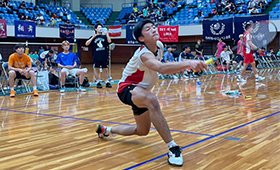 WEST JAPAN BADMINTON 2021 バドミントン　西日本インカレ Kenta NISHIMOTO (西本 拳太) vs Alwi FARHAN (INA) | R16